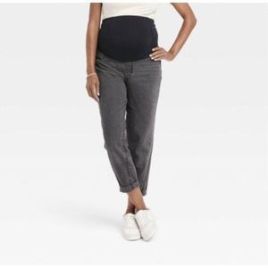 Isabel Maternity Jeans Womens 10 Gray by Ingrid Isabel Over Belly Boyfriend New